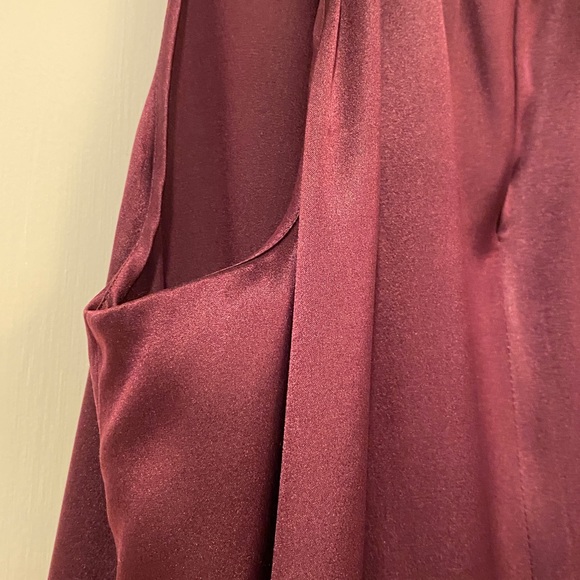 Vince Silk Halter Mini Dress - size XS - Burgundy Wine - Picture 7 of 12